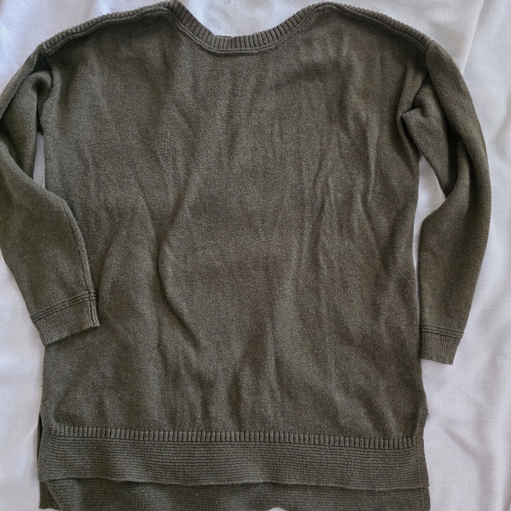 Old Navy Olive Green Women's Long Sleeve Lightweight Sweater Like Tunic Size L‎